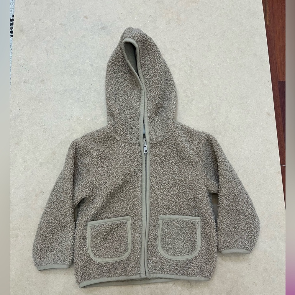 Tucker + Tate Beige Teddy Hooded Jacket | 18M